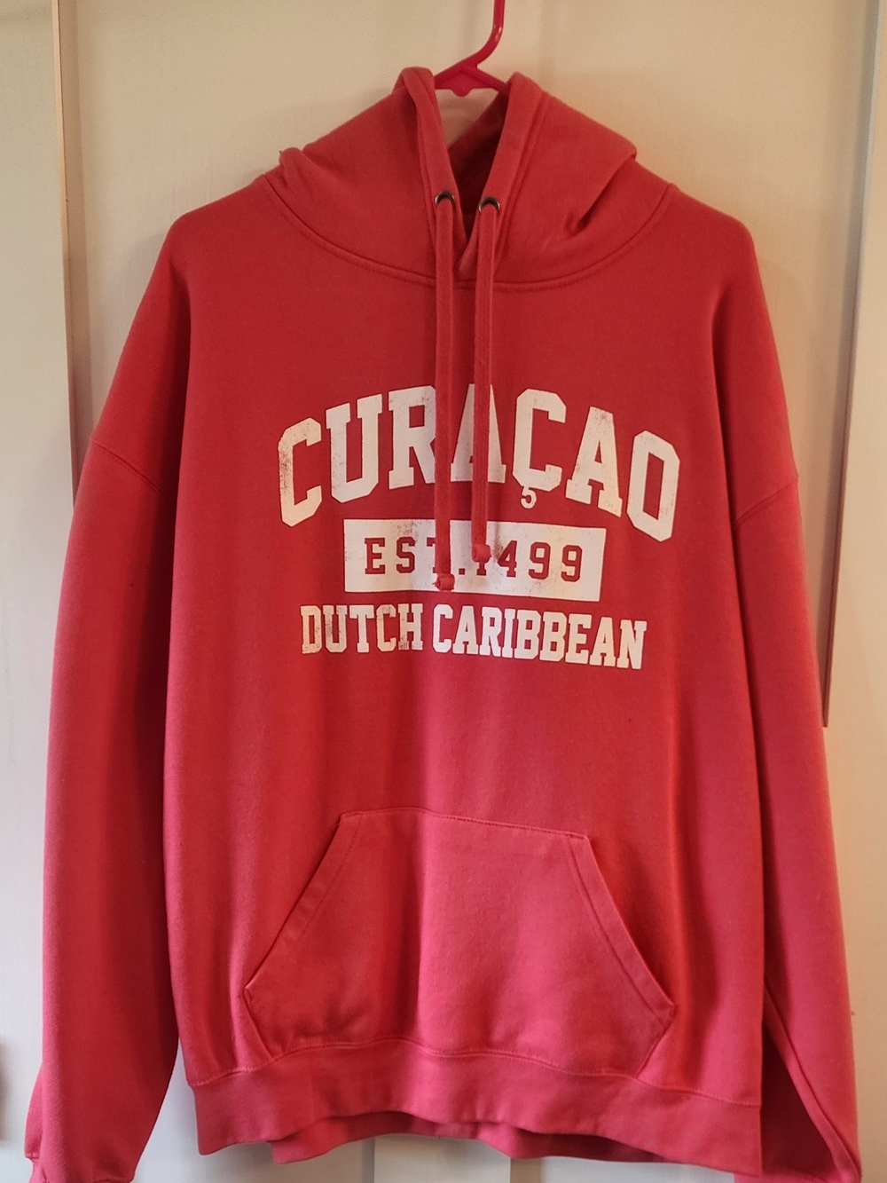 CO Pacific & Co Red Hoodie with White Label